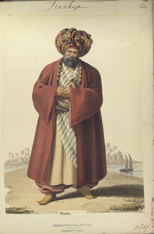 Ottoman People, Soldiers, Officers, Costumes — Portrait from the archive