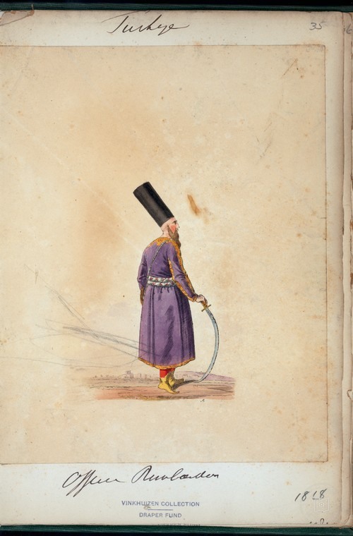 Ottoman People, Soldiers, Officers, Costumes — Portrait from the archive