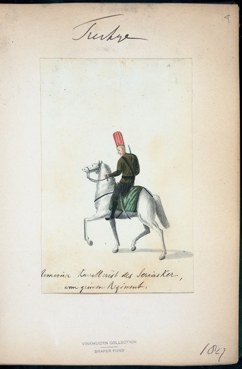 Ottoman People, Soldiers, Officers, Costumes — Portrait from the archive