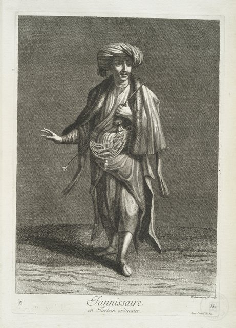 Ottoman People, Soldiers, Officers, Costumes — Portrait from the archive