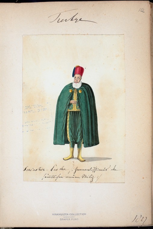 Ottoman People, Soldiers, Officers, Costumes — Portrait from the archive