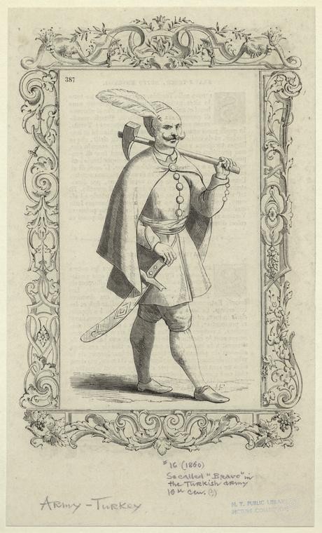 Ottoman People, Soldiers, Officers, Costumes — Portrait from the archive