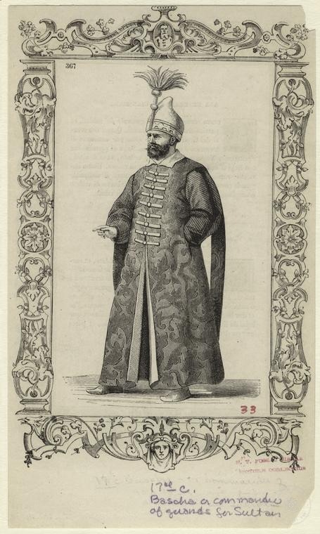 Ottoman People, Soldiers, Officers, Costumes — Portrait from the archive