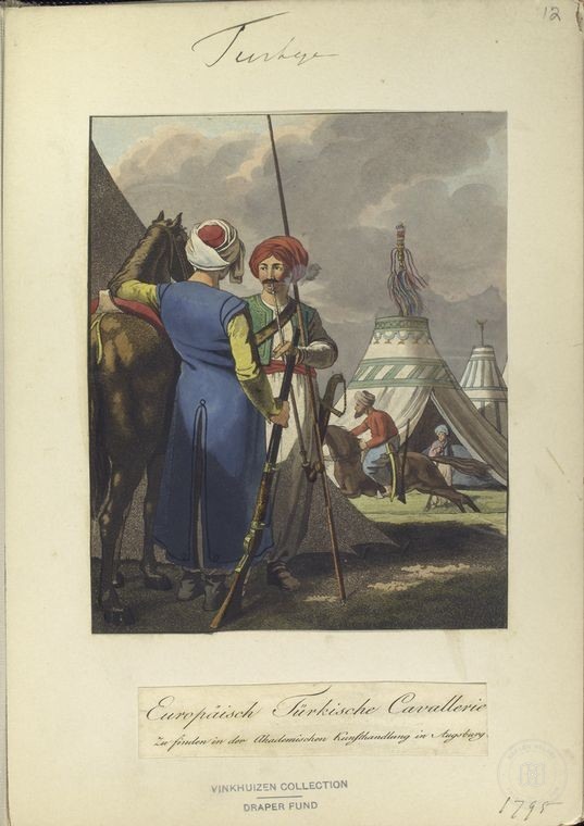Ottoman People, Soldiers, Officers, Costumes — Portrait from the archive