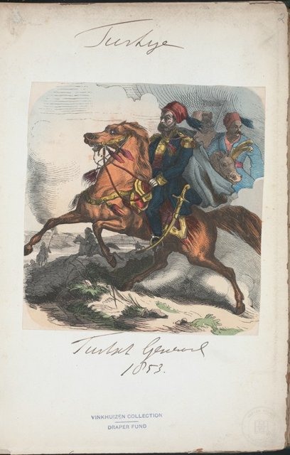 Ottoman People, Soldiers, Officers, Costumes — Portrait from the archive