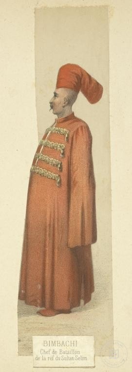 Ottoman People, Soldiers, Officers, Costumes — Portrait from the archive