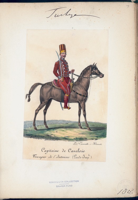 Ottoman People, Soldiers, Officers, Costumes — Portrait from the archive