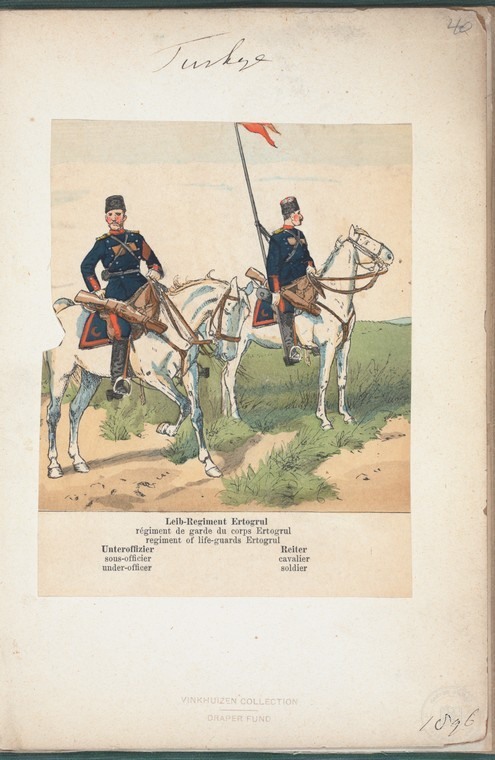 Ottoman People, Soldiers, Officers, Costumes — Portrait from the archive