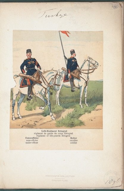 Ottoman People, Soldiers, Officers, Costumes — Portrait from the archive
