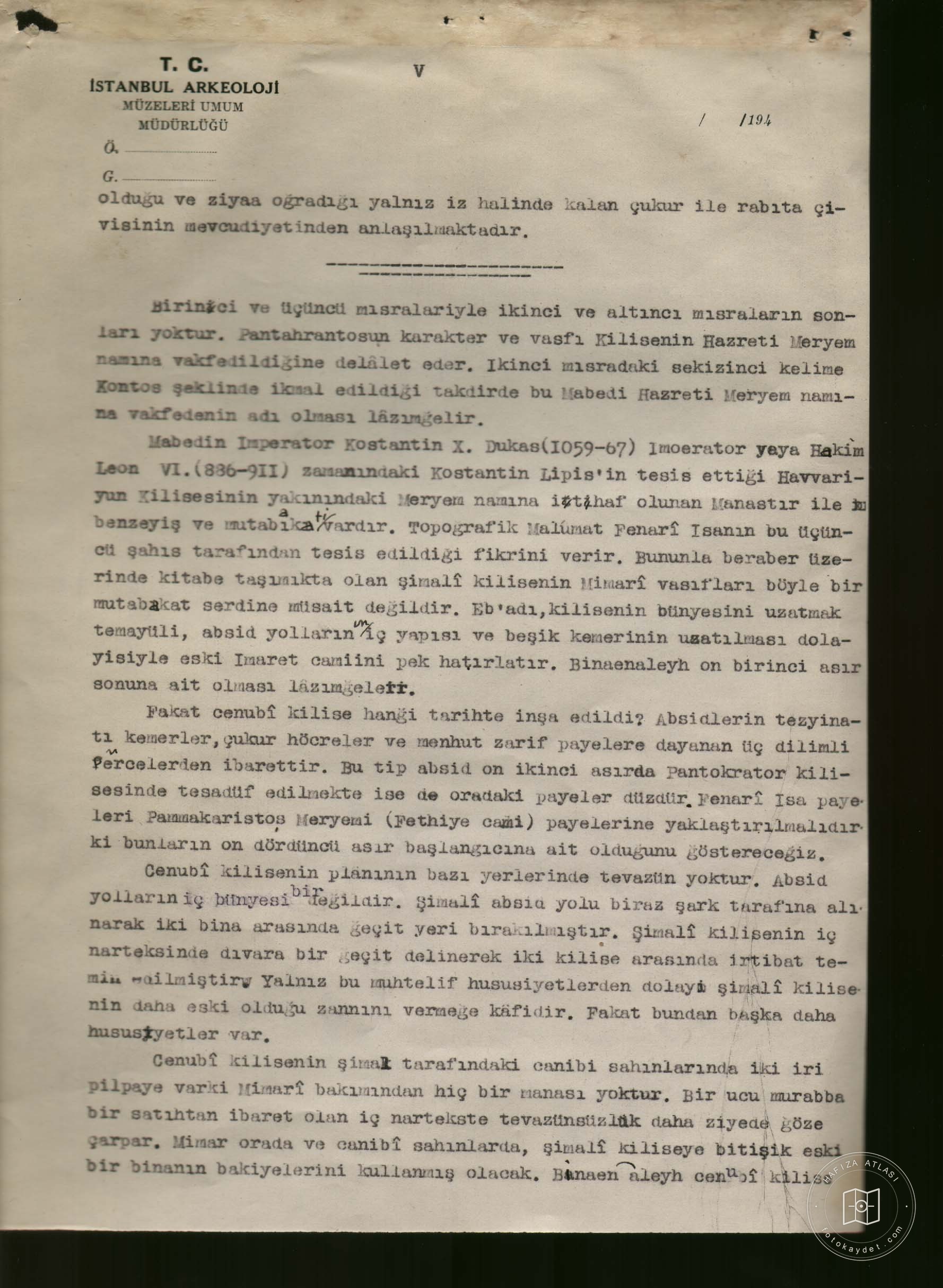 FENARİİSA Mosque — Document