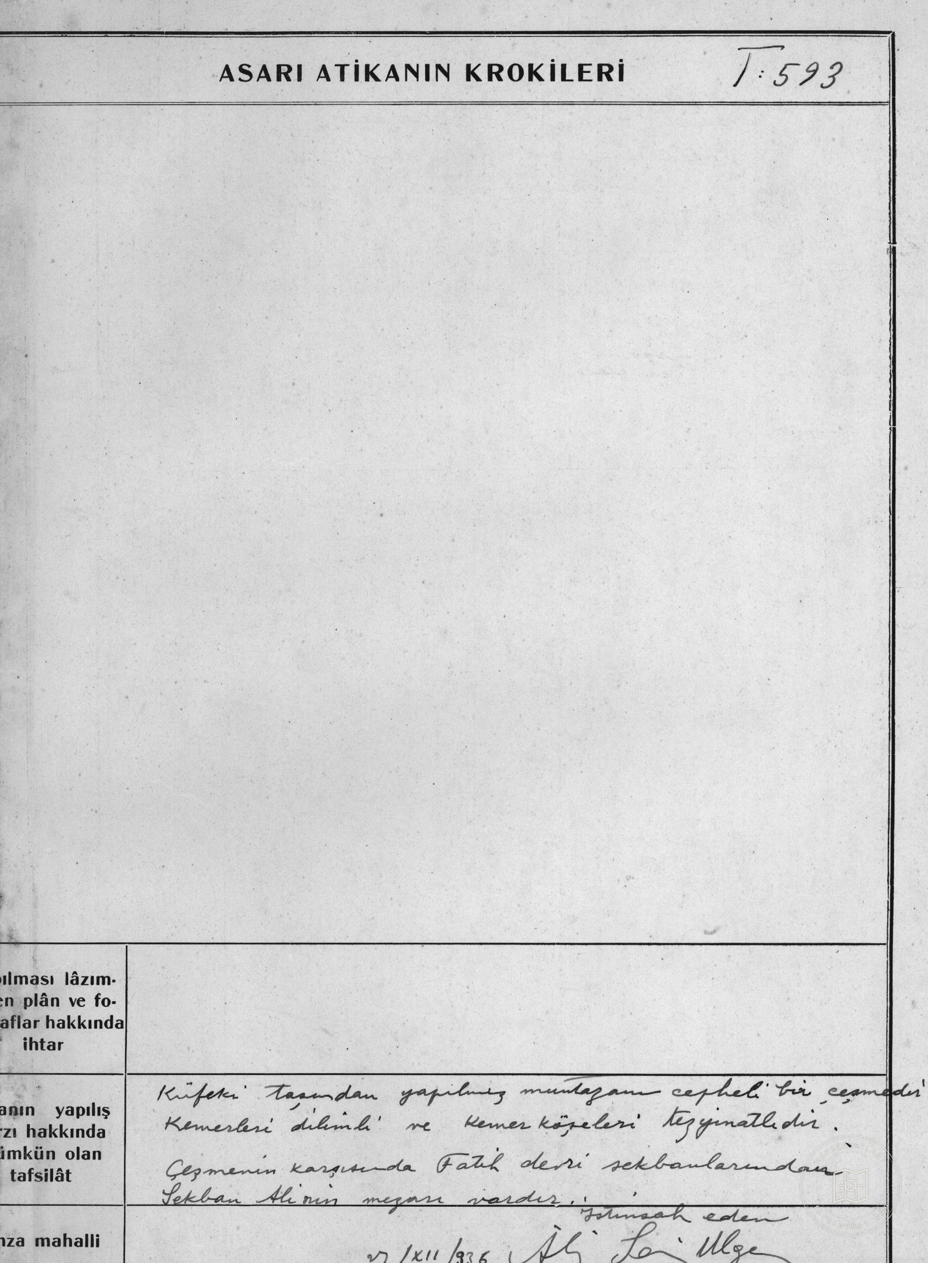 SEKBANI ALİ Fountain — Document