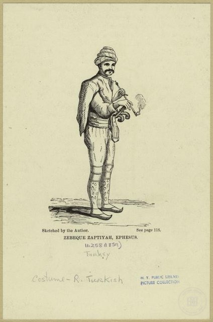 Ottoman People, Soldiers, Officers, Costumes — Portrait from the archive