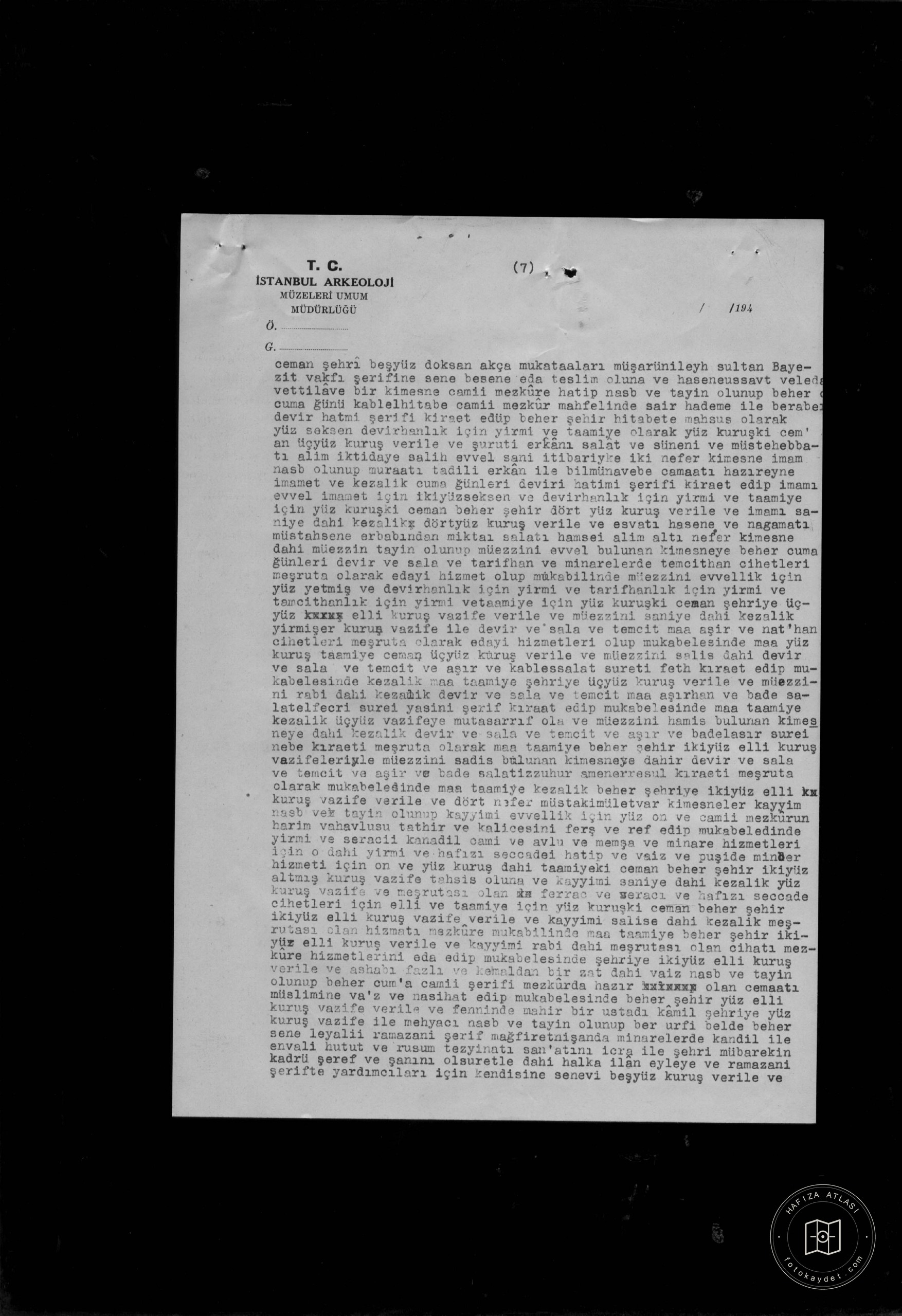 Pertevnal Valide Sultan Mosque and Müştemilate — Document