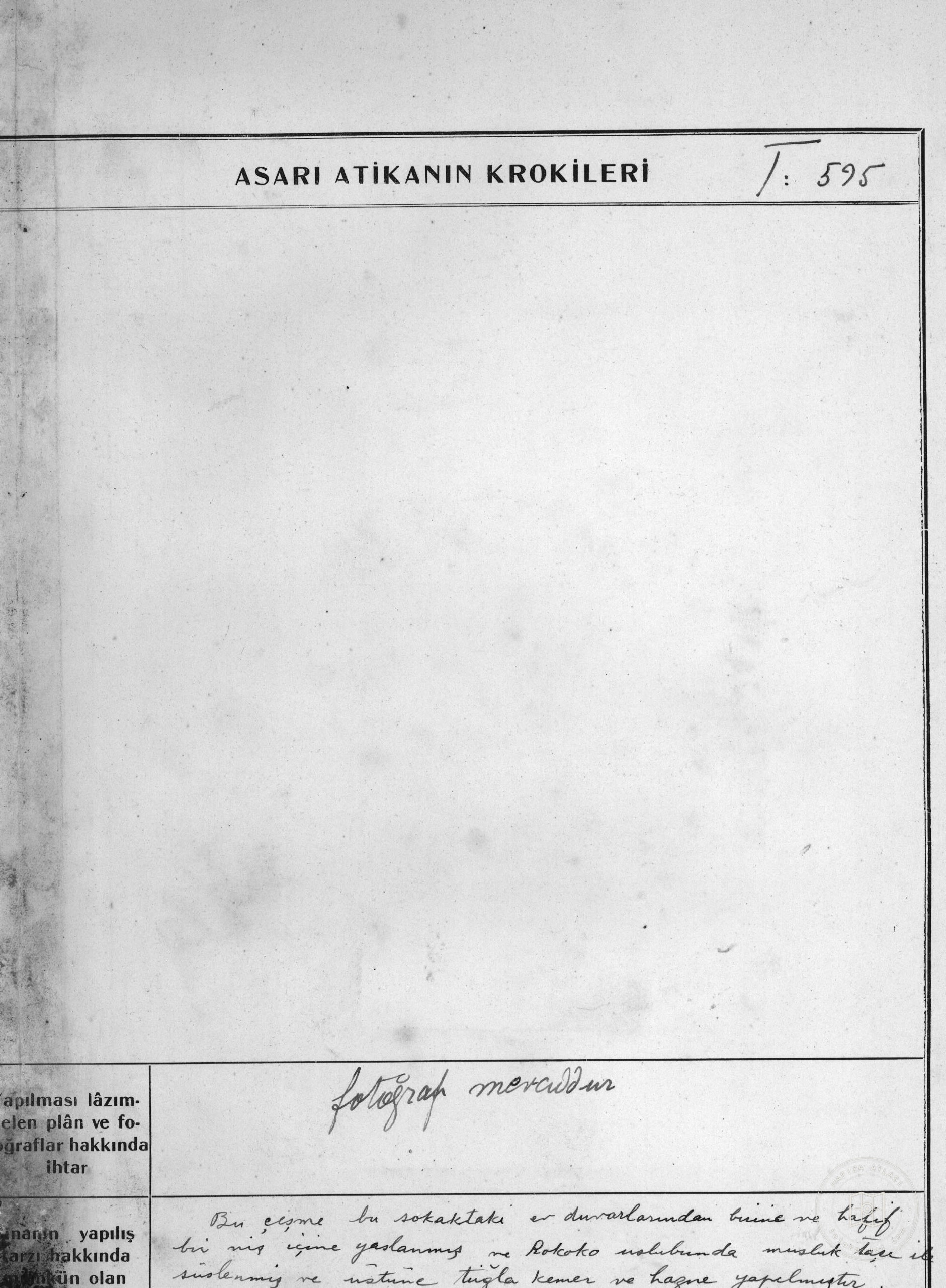 HOCA PAŞA Fountain — Document