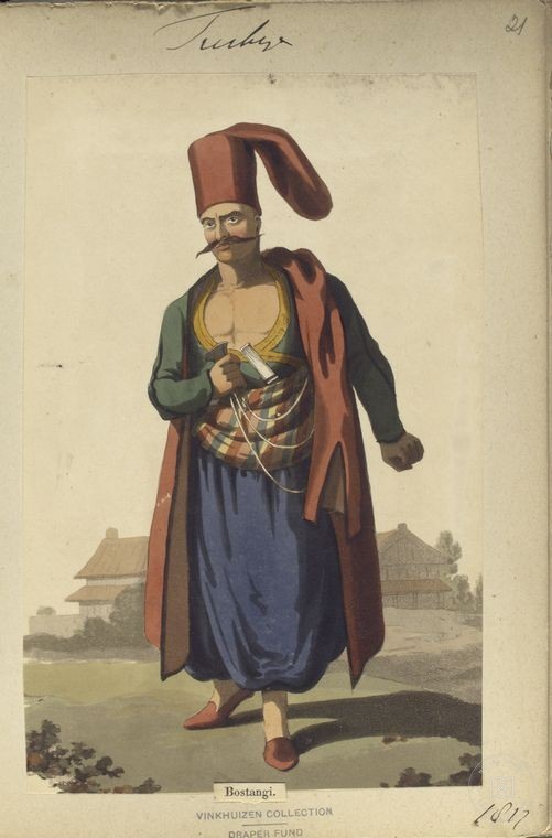 Ottoman People, Soldiers, Officers, Costumes — Portrait from the archive