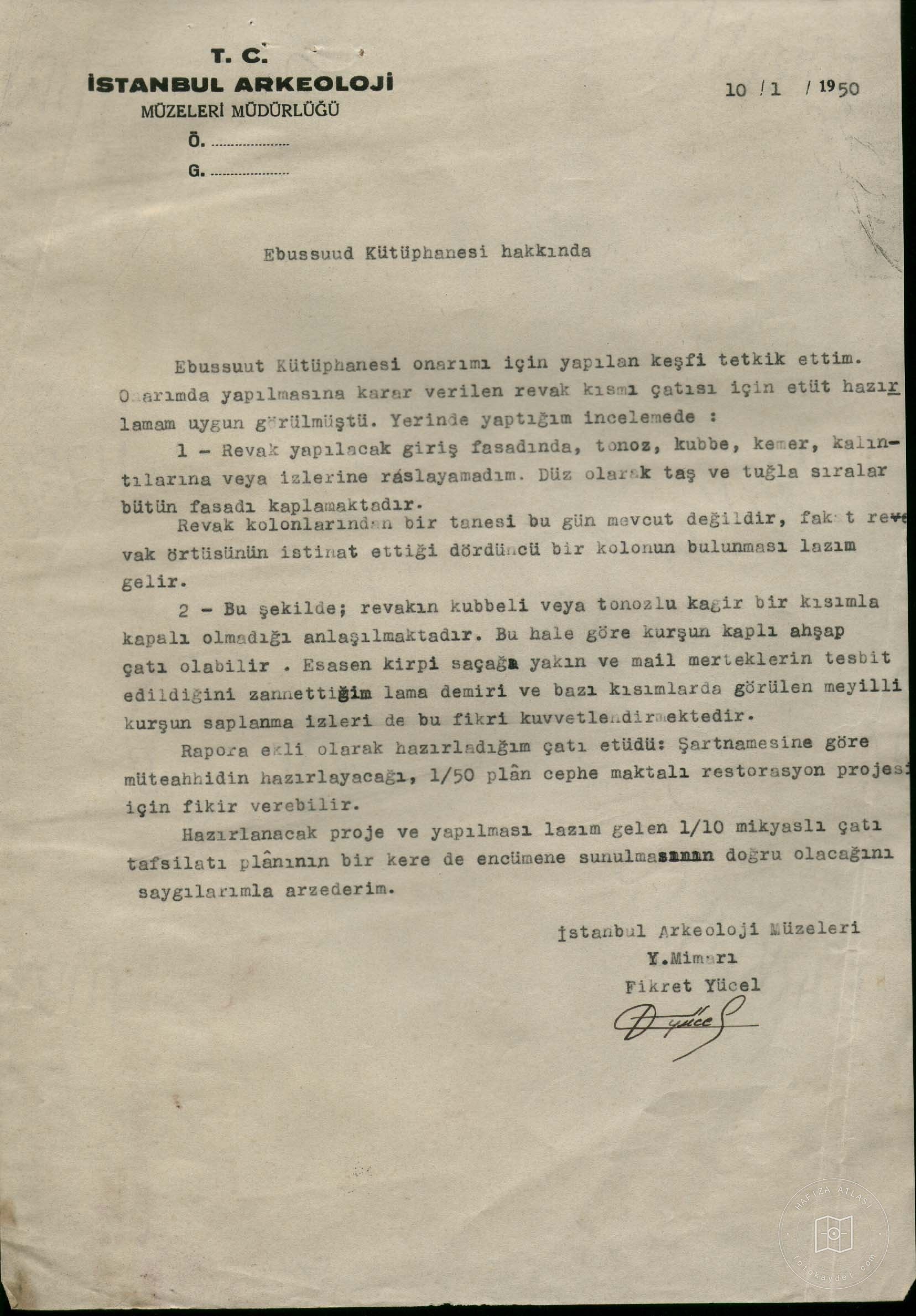 Istanbul Cultural Heritage — Archival document