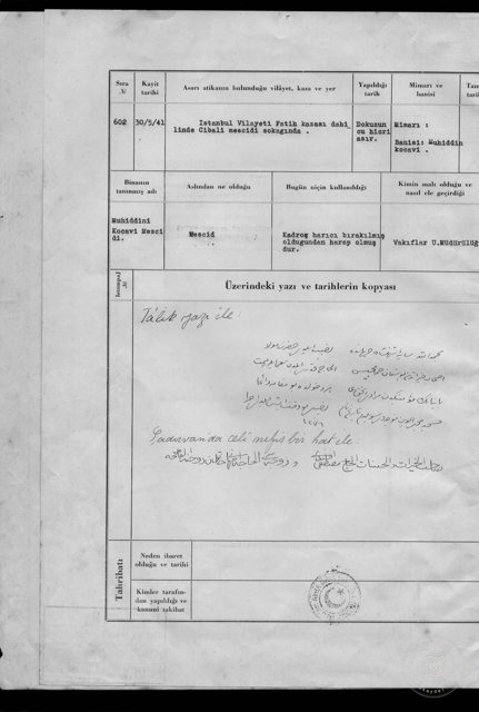 MUHIDDINI KOCAVİ MESCI — Document