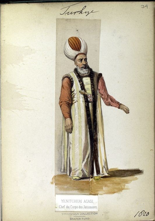 Ottoman People, Soldiers, Officers, Costumes — Portrait from the archive