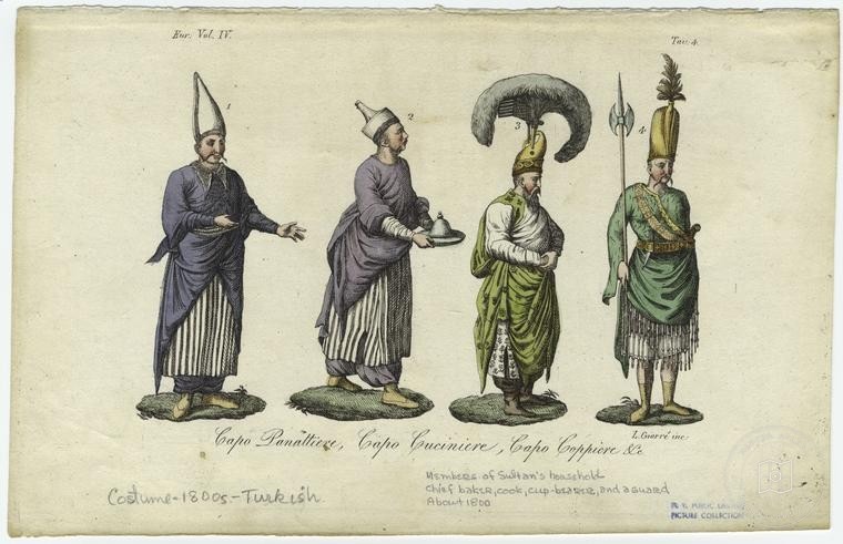 Ottoman People, Soldiers, Officers, Costumes — Portrait from the archive