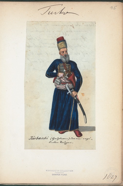 Ottoman People, Soldiers, Officers, Costumes — Portrait from the archive