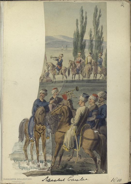Ottoman People, Soldiers, Officers, Costumes — Portrait from the archive