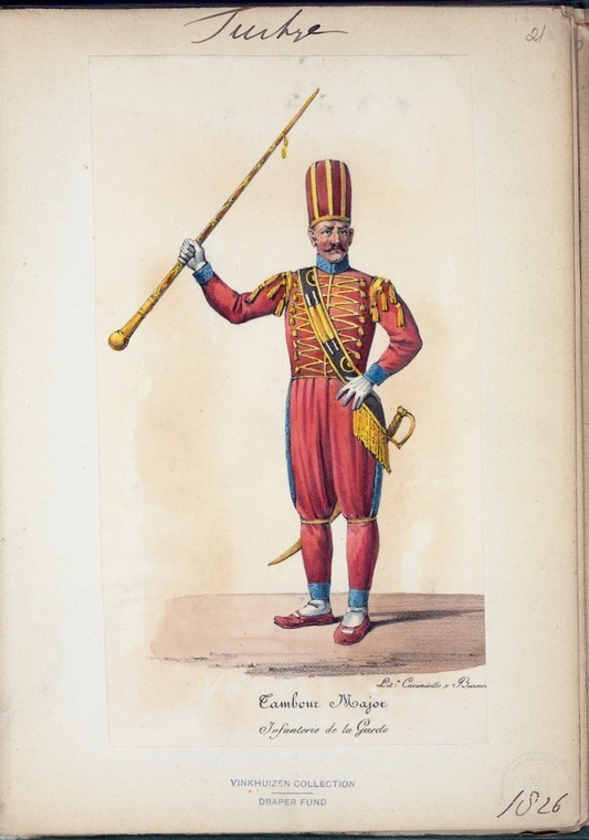 Ottoman People, Soldiers, Officers, Costumes — Portrait from the archive