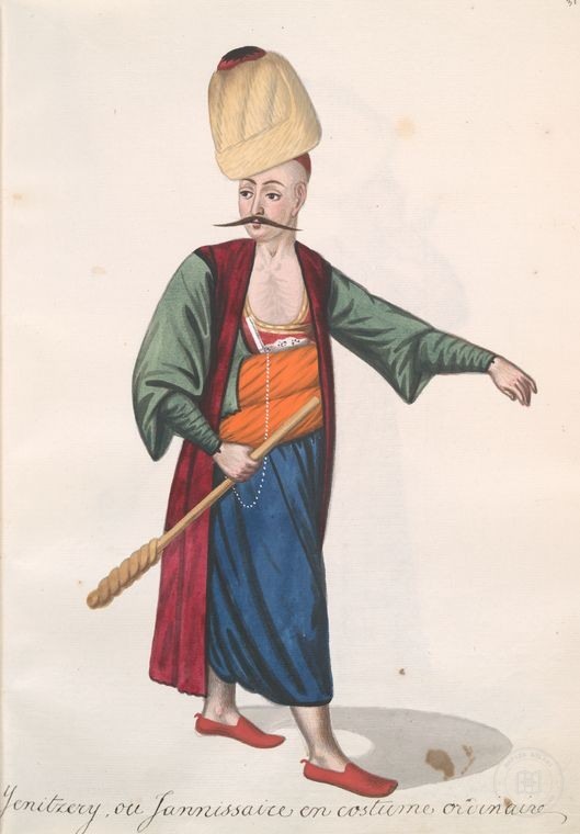 Ottoman People, Soldiers, Officers, Costumes — Portrait from the archive