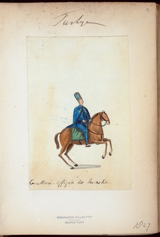 Ottoman People, Soldiers, Officers, Costumes — Portrait from the archive