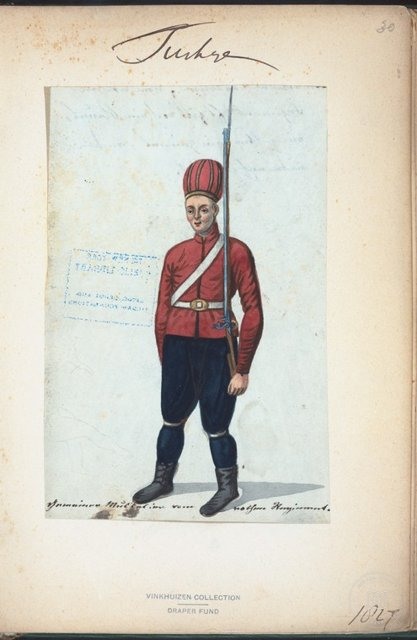 Ottoman People, Soldiers, Officers, Costumes — Portrait from the archive