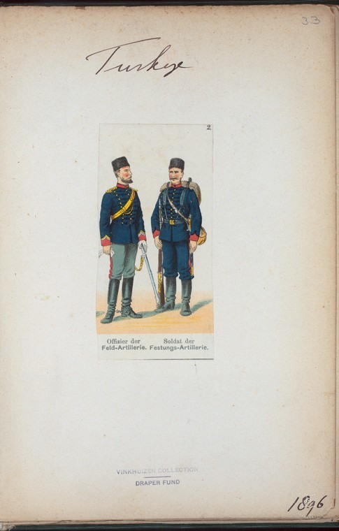 Ottoman People, Soldiers, Officers, Costumes — Portrait from the archive