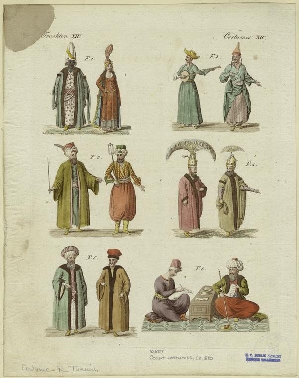 Ottoman People, Soldiers, Officers, Costumes — Portrait from the archive
