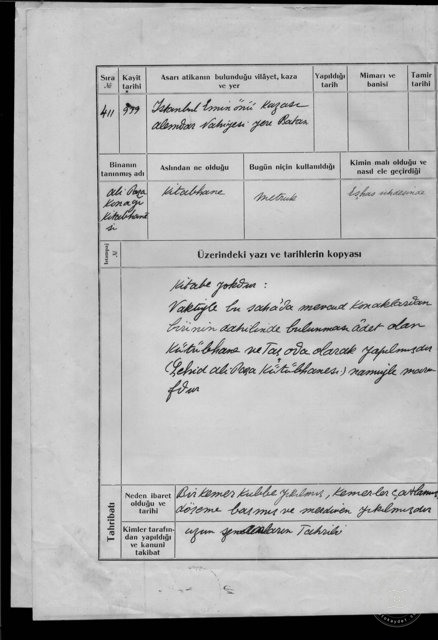 Istanbul Cultural Heritage — Archival document