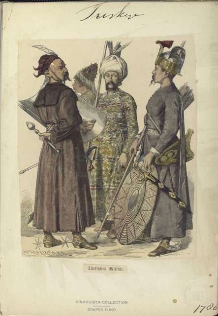 Ottoman People, Soldiers, Officers, Costumes — Portrait from the archive