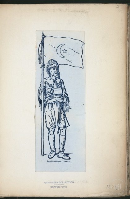 Ottoman People, Soldiers, Officers, Costumes — Portrait from the archive