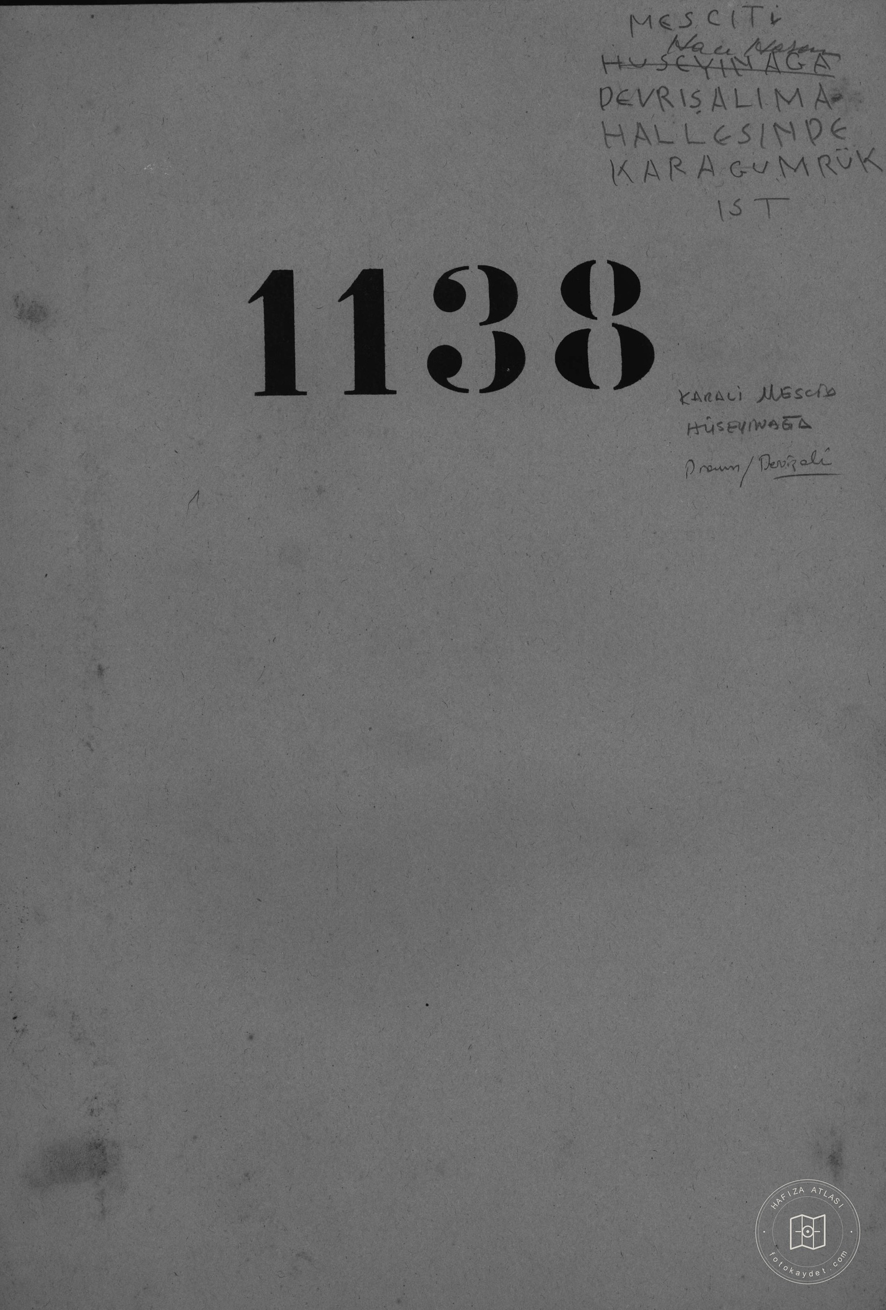 KARALİ MESCİD(HASAN-HÜSEYİN AĞA ?) — Document