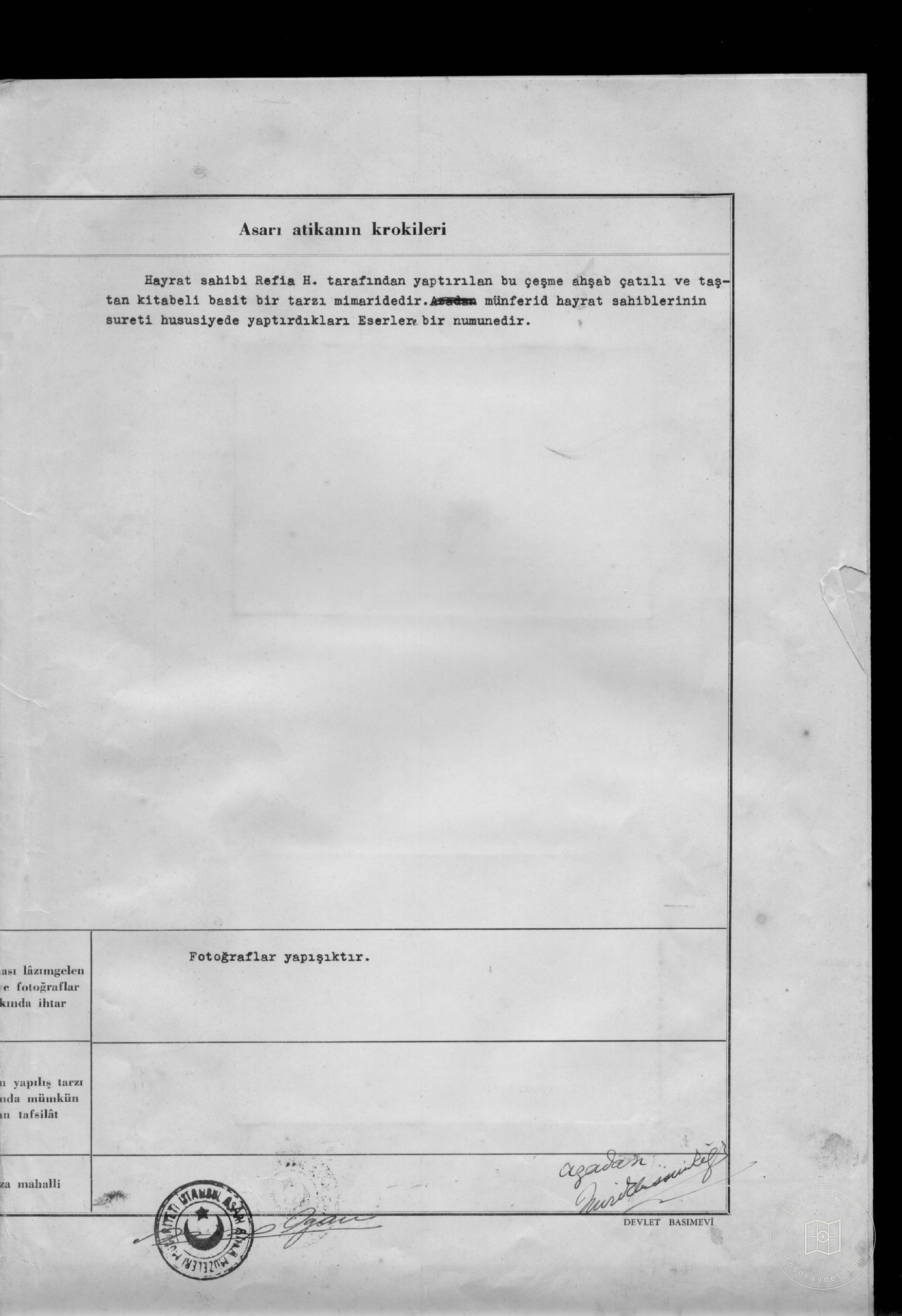 REFİHA H.Fountain — Document