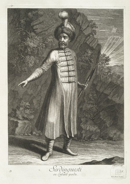 Ottoman People, Soldiers, Officers, Costumes — Portrait from the archive