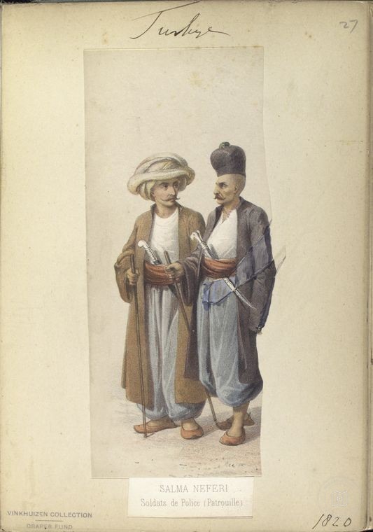 Osmanlı Halkları, Askerleri, Memurlar, Kostümleri — Portre ve kişi arşivi