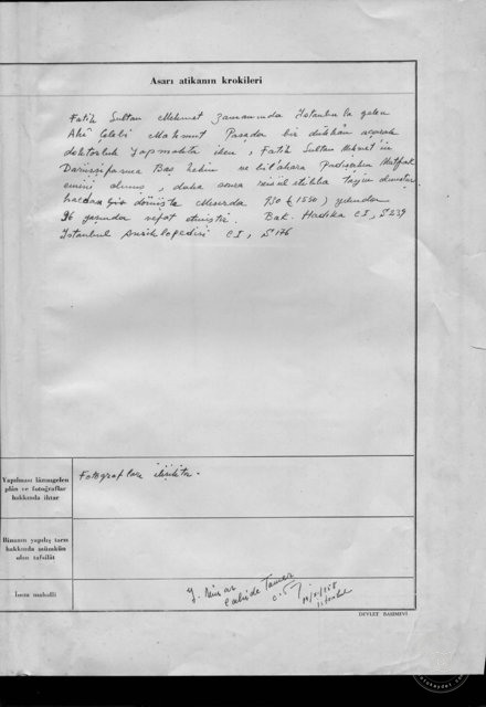 AHİ ÇELEBİ (KANLI OVEN) MESCI — Document