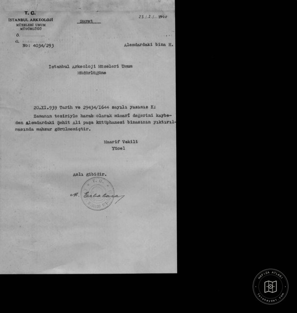 Istanbul Cultural Heritage — Archival document