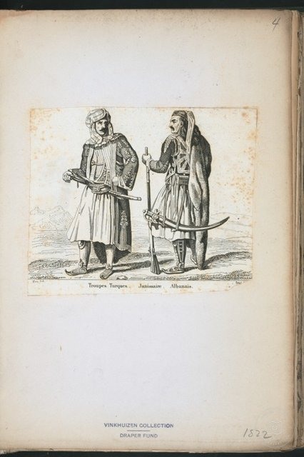 Ottoman People, Soldiers, Officers, Costumes — Portrait from the archive