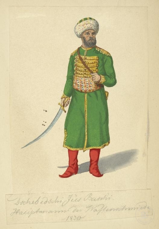 Osmanlı Halkları, Askerleri, Memurlar, Kostümleri — Portre ve kişi arşivi