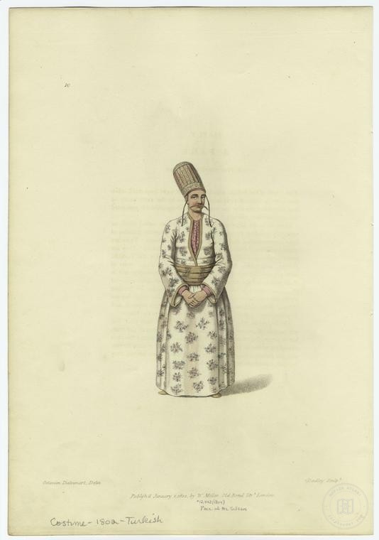 Ottoman People, Soldiers, Officers, Costumes — Portrait from the archive