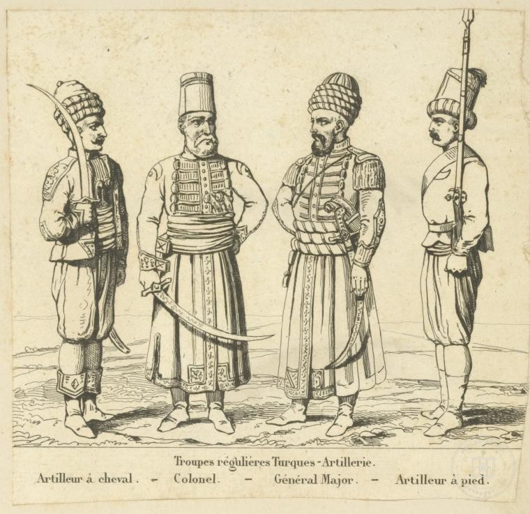 Osmanlı Halkları, Askerleri, Memurlar, Kostümleri — Portre ve kişi arşivi