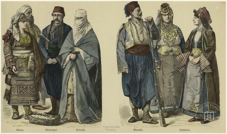 Ottoman People, Soldiers, Officers, Costumes — Portrait from the archive