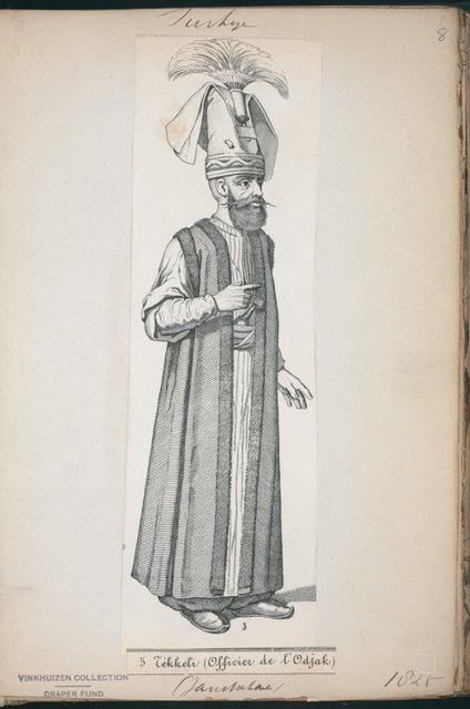 Ottoman People, Soldiers, Officers, Costumes — Portrait from the archive