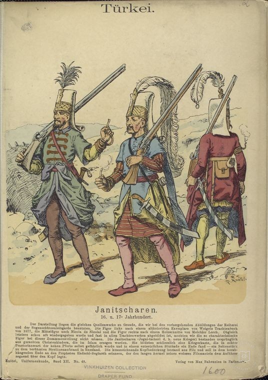 Ottoman People, Soldiers, Officers, Costumes — Portrait from the archive