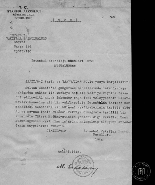 Alexander Pasha Spectacular and Shuttle — Archival document