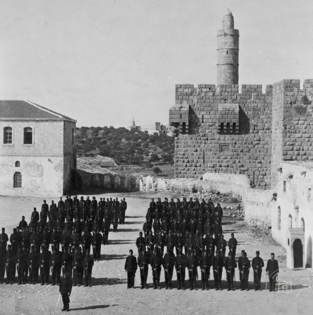 Turkish Soldiers Drilling İn The Tower Of David