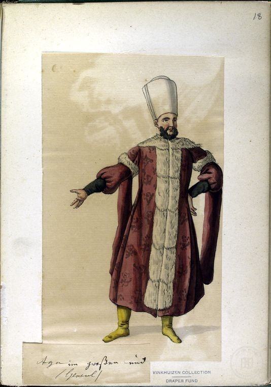 Ottoman People, Soldiers, Officers, Costumes — Portrait from the archive